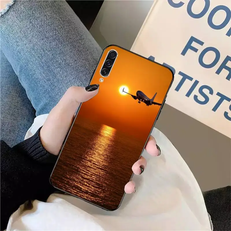 

Fly travel cloud Aircraft Airplane Phone Case For Samsung galaxy A S note 10 7 8 9 20 30 31 40 50 51 70 71 21 s ultra plus