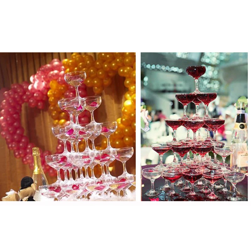 6 шт. стеклянные фотообои свадебные реквизиты украшение бокал для вина цвета