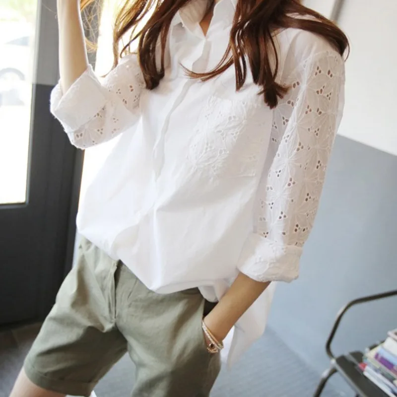 Новинка Весна 2021 модная женская блузка с длинным рукавом и цветочным принтом