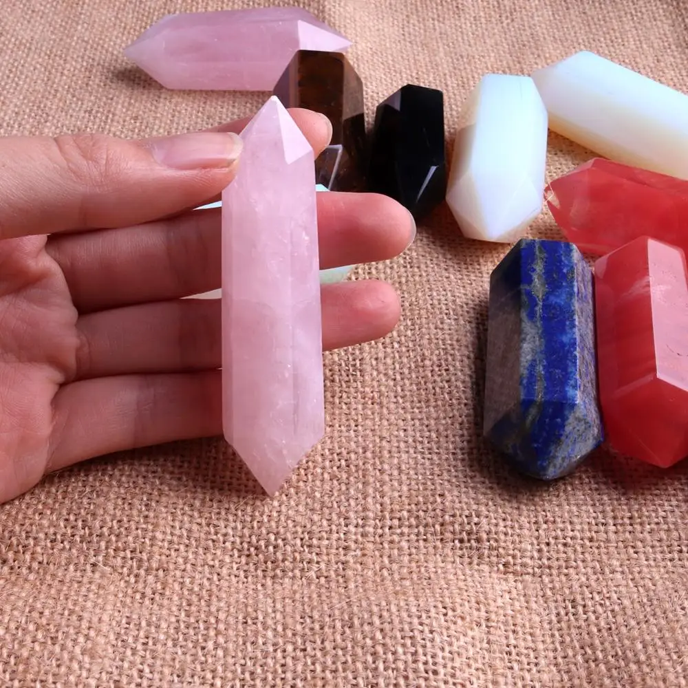 Подвески чакры из натурального камня 1 шт. розовый кристаллический кварц |