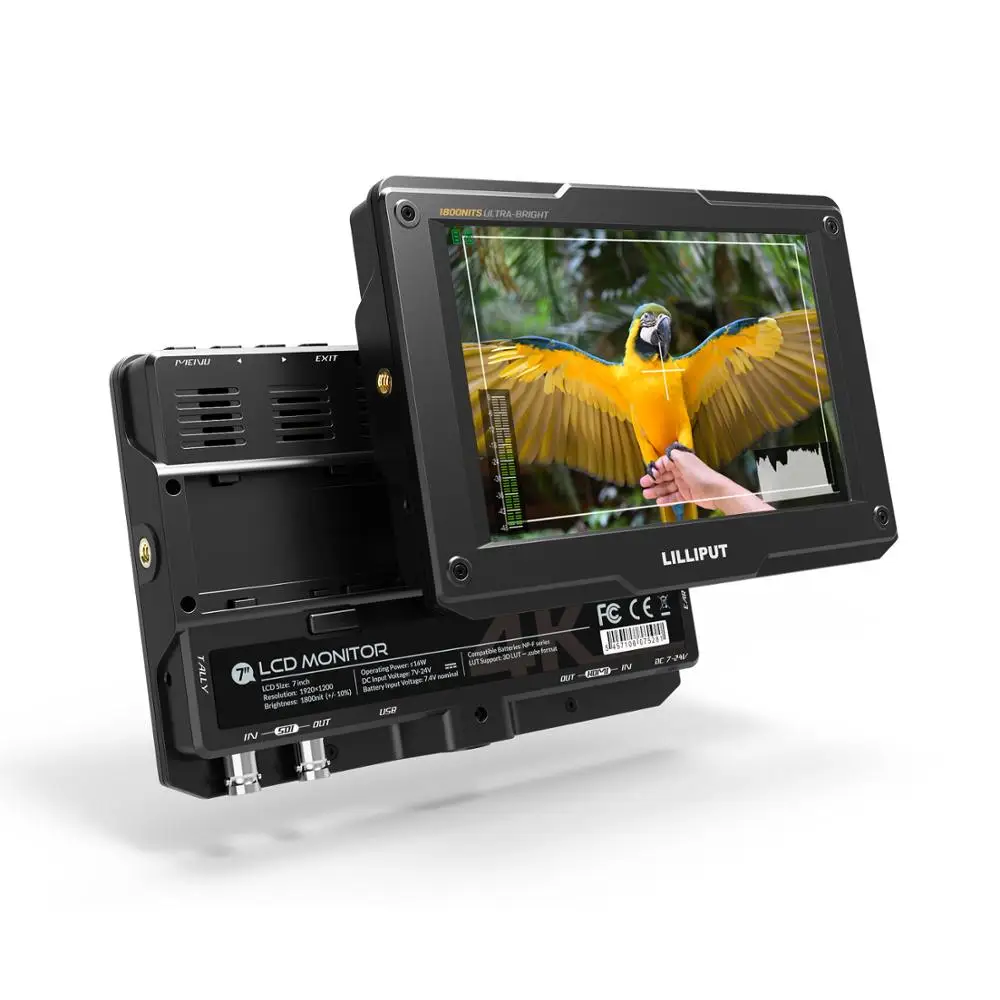 Lilliput H7S 7-дюймовая Операционная камера Dslr полевой монитор 3D Lut 1800Nits Ips Fhd видеофокус