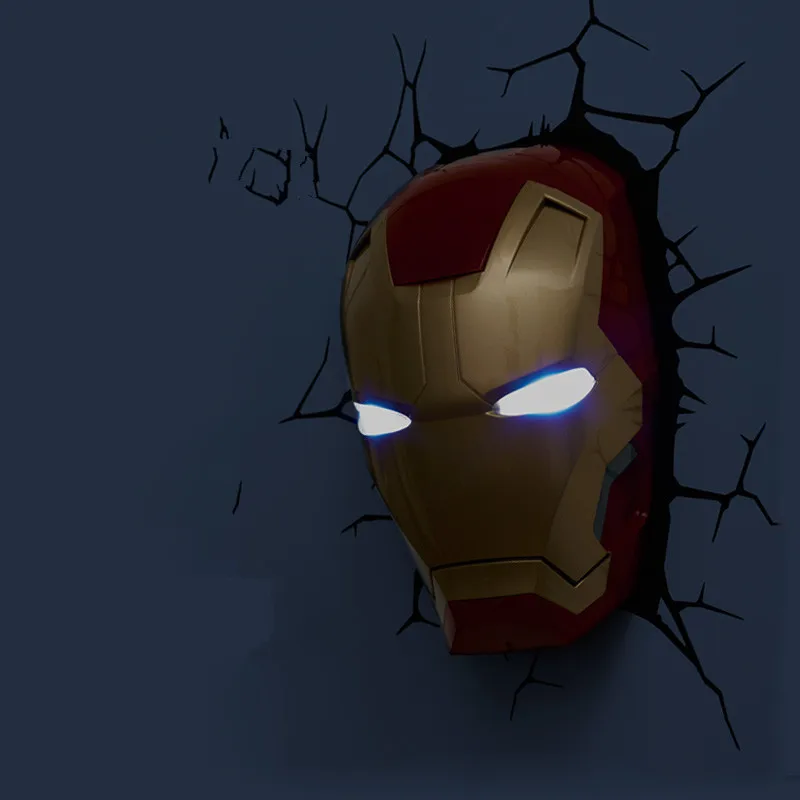 Marvel Мстители светодиодный настенный светильник спальня гостиная 3D креативный