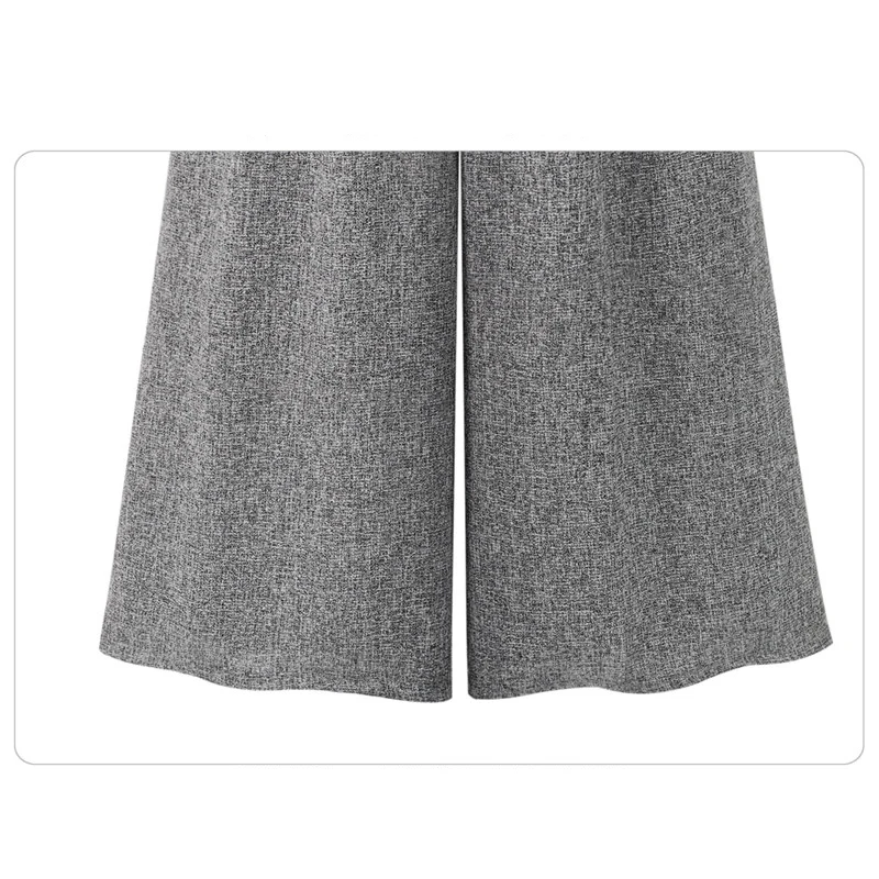 

Drawstring Wide Leg Pants For Women Spring Summer Elastic High Waist Elegant Loose Long Pants Black Gray Pant Trousers Femme