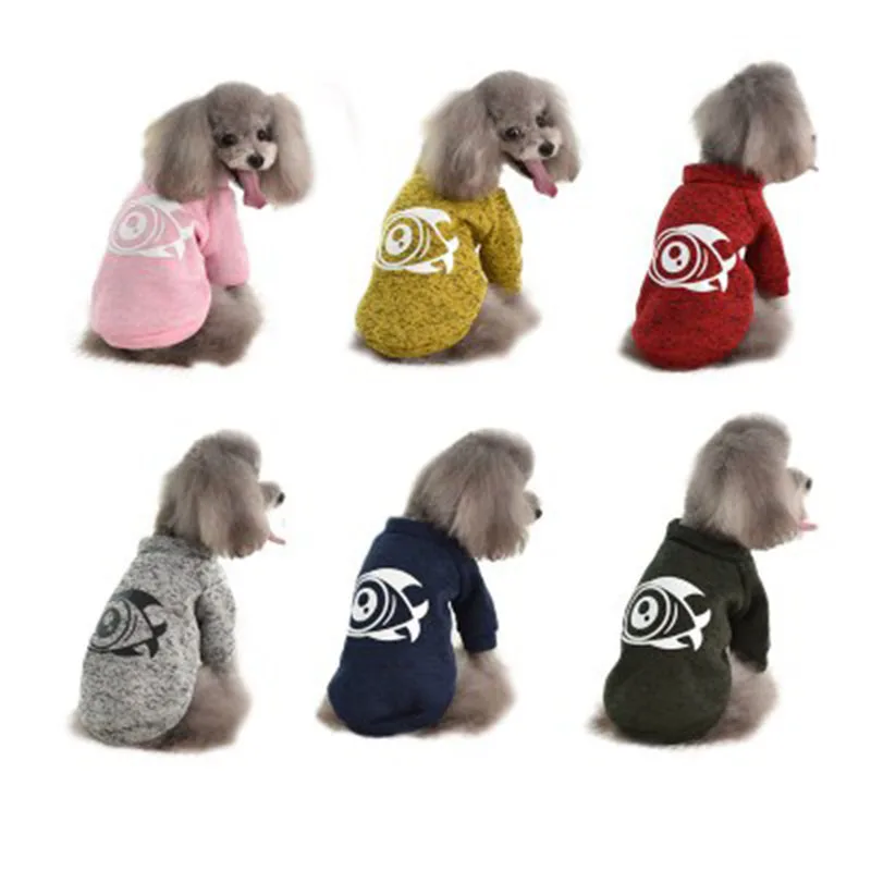 Свитер для собаки осень зима теплая одежда Мопс Чихуахуа мягкое флисовое пальто