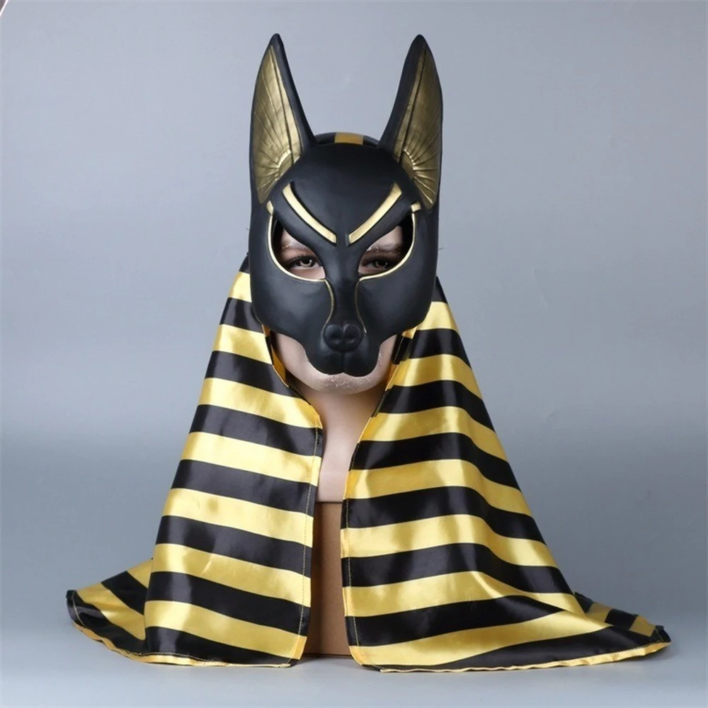 

Египетская маска для косплея Anubis, голова волка, Jackal, животное, для вечеринки, Хэллоуина, маскарадный шар