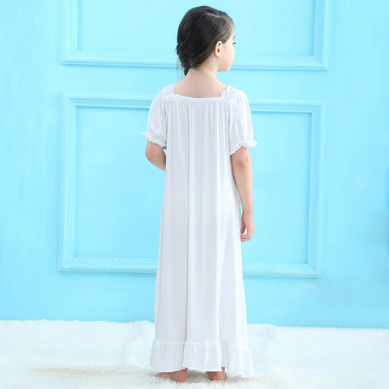 Nightgowns 2-10Y Princess Pajamas Tracksuit Princess Dress New Summer Fashion Dress Soft Wear Daily Long Drsses Toddler