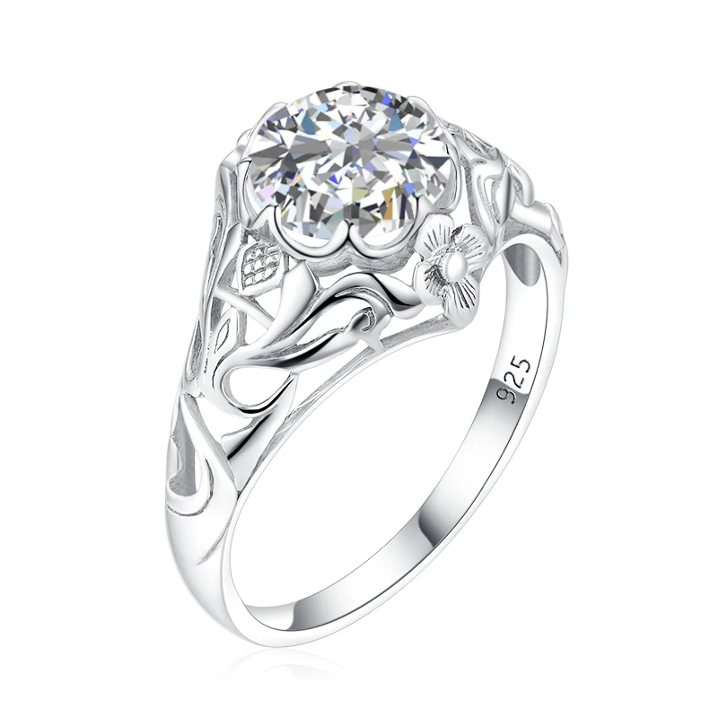 Серебро 925 ювелирные изделия с бриллиантами драгоценными камнями Anillo De плата