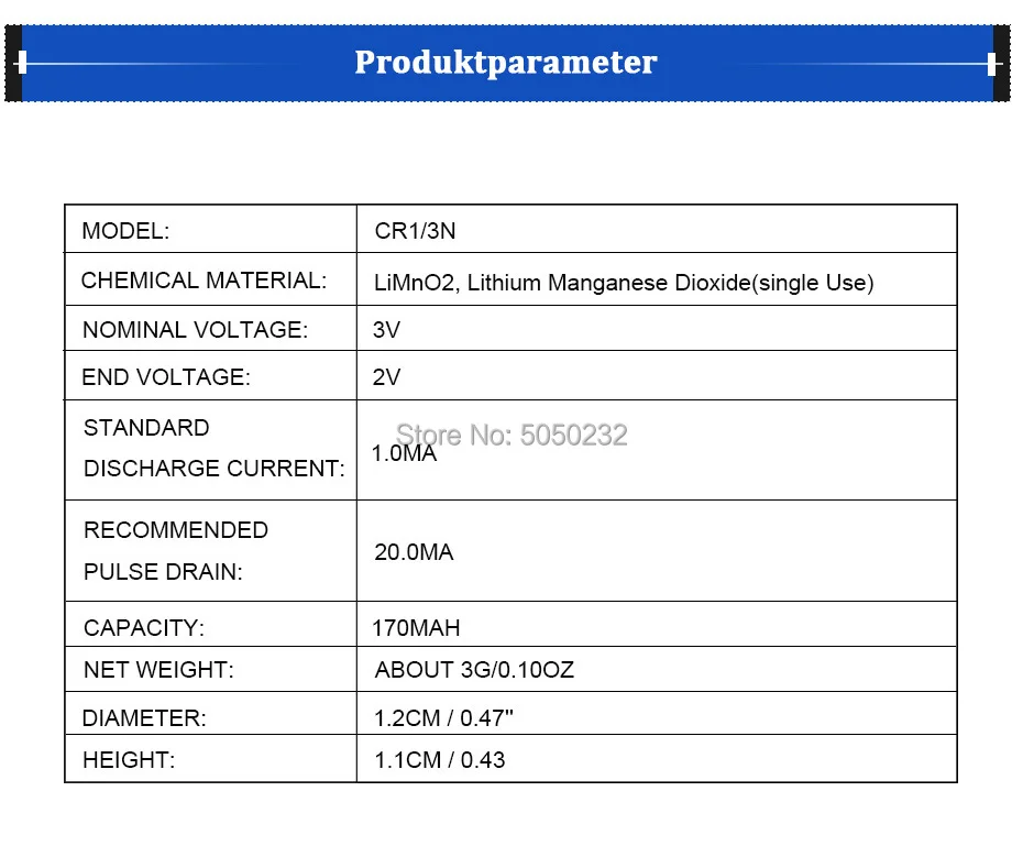 Литиевые батареи CR1/3N 3 в 170 мАч 20 шт. Кнопочная батарея CR11108 DL1/3N 2L76 CR111 X12 |