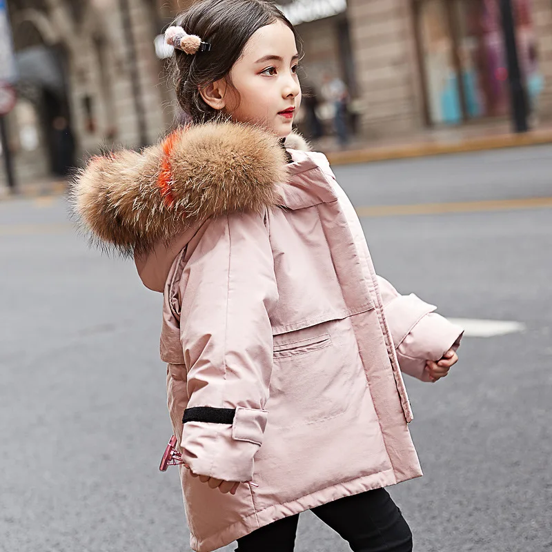 

Детская пуховая куртка на мальчика и девочку, для русской зимы до-30 градусов, парка для девочек-подростков, зимний комбинезон, утепленная ве...