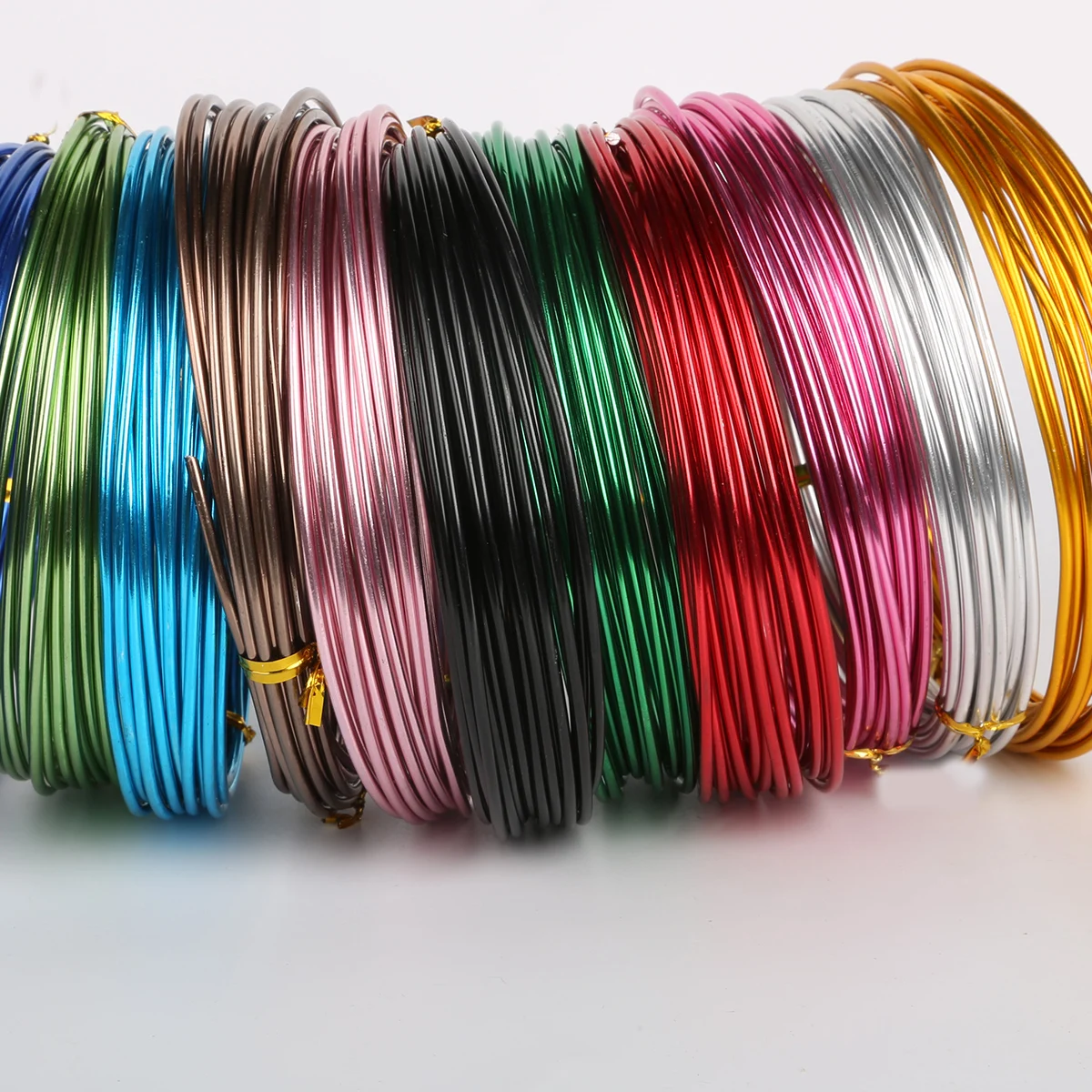 

3-10M/Roll Multi-colors 1-2.5mm Width Round Aluminum Wire for Diy Exquisite Handicrafts Beads Wire Jewelry Making Accessories