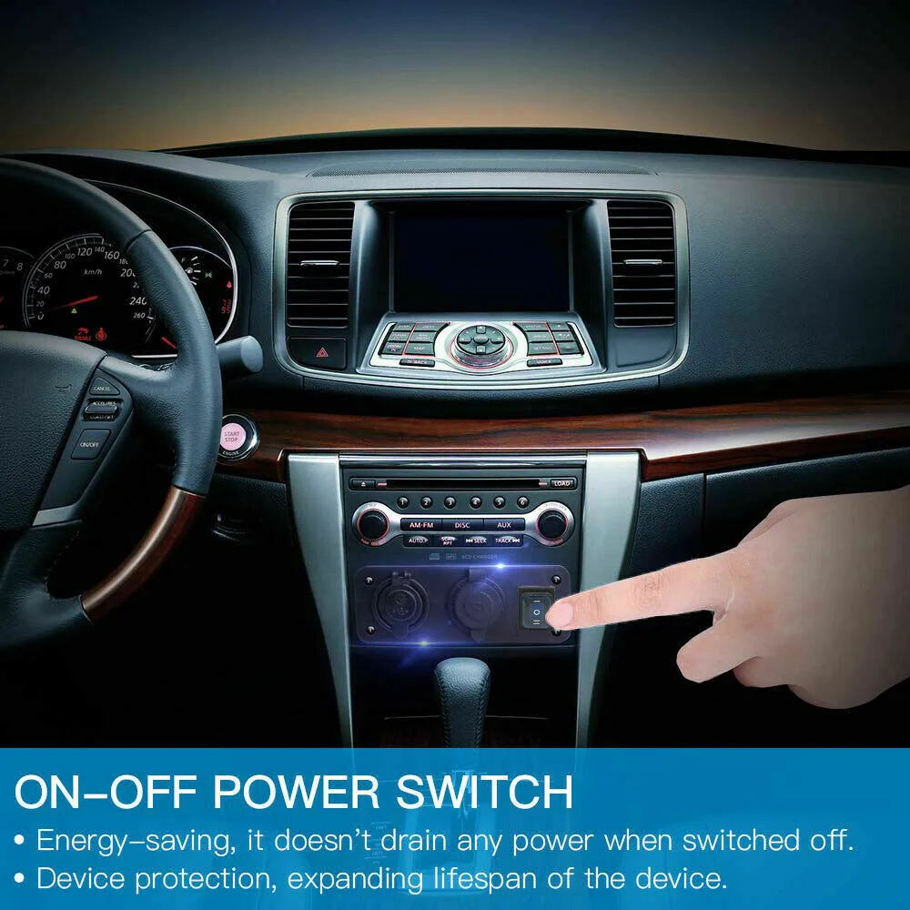 Морской двойной USB зарядное устройство светодиодный вольтметр 12 В мощность