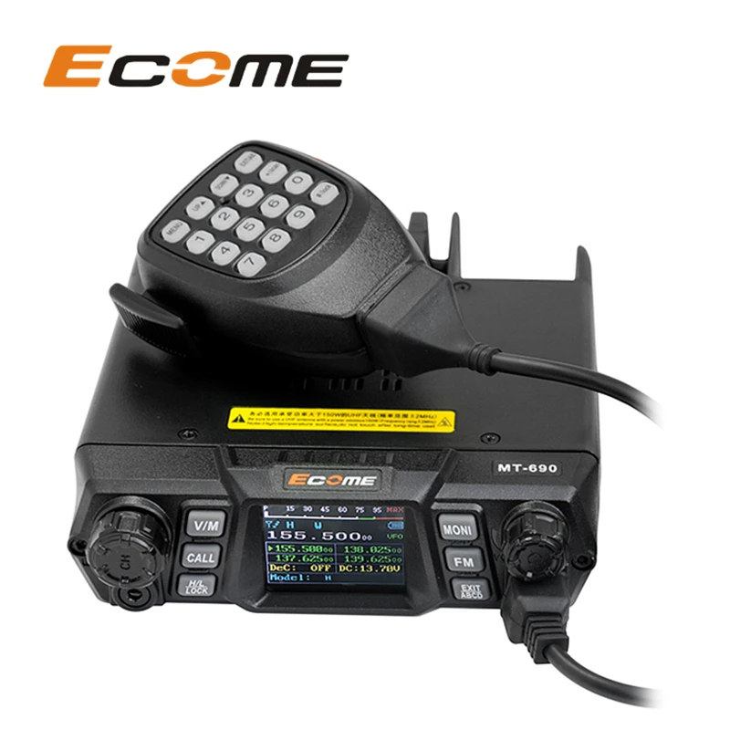 50w 100w Mini Car Walkie talkie for taxi road trip Vhf Uhf Vehicle mount Transceiver for amateur