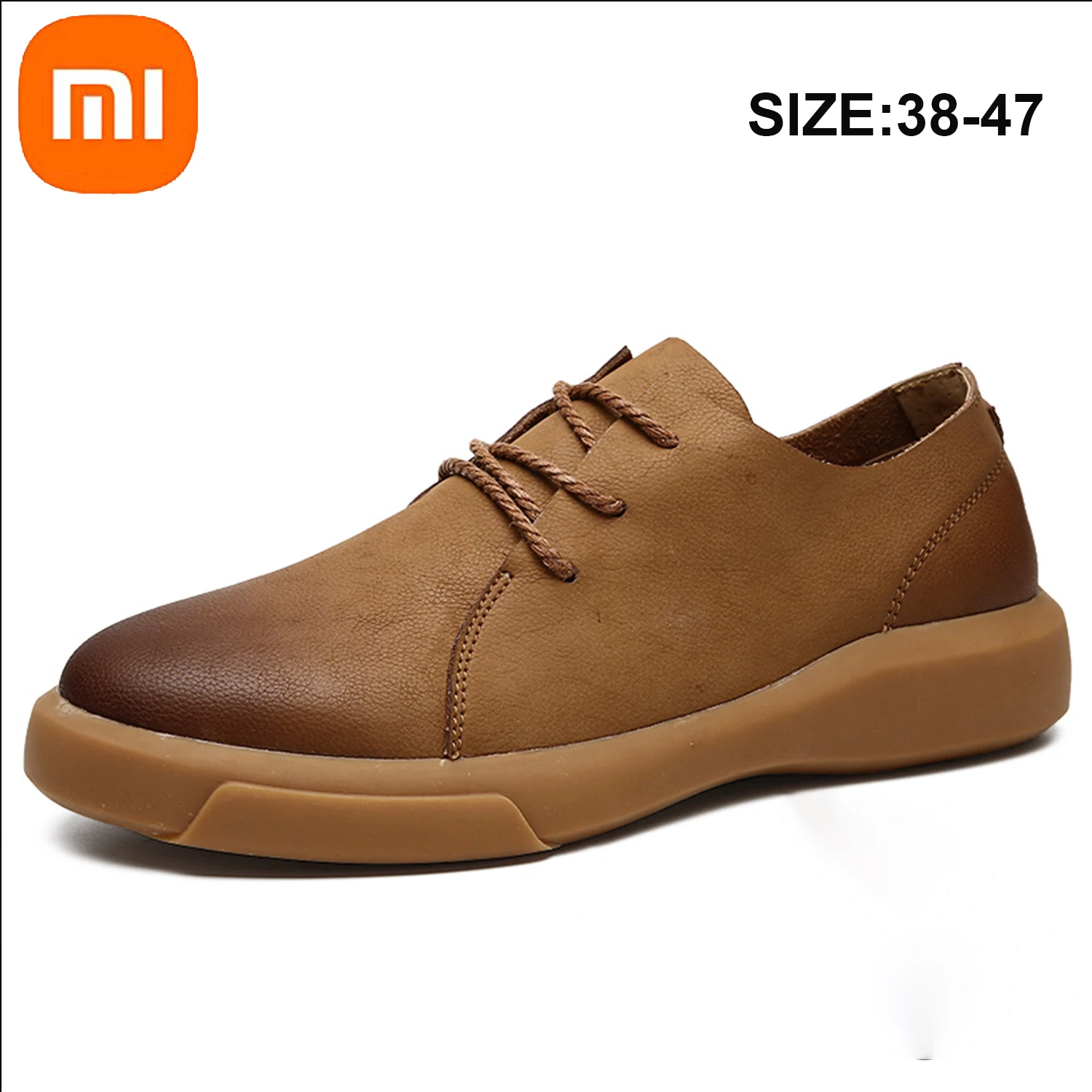 

Xiaomi Mijia Spring Autumn Genuine Leather Men's Fashion Casual Shoes Men Soft Bottom sneakers Breathable Driving Shoes