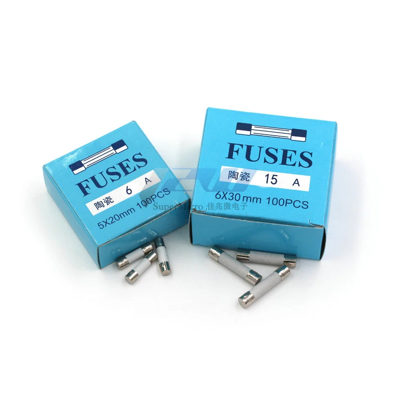 Бесплатная доставка! Быстродействующий керамический предохранитель 5 мм x 20 6x30 T