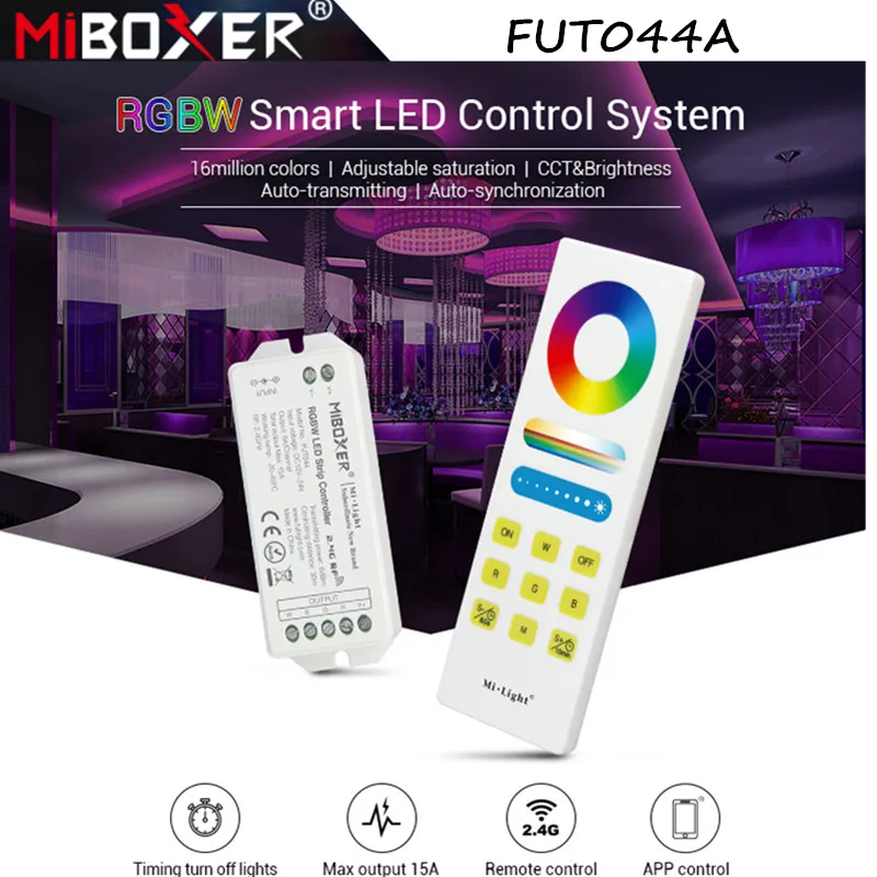 Miboxer новинка FUT044A RGBW умный светодиодный пульт управления DC12-24V Max 15A с 2 4G