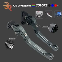 brake clutch levers aluminum adjustable folding extendable motorcycle accessories for yamaha xj6 diversion 2009 2015 2014 2013