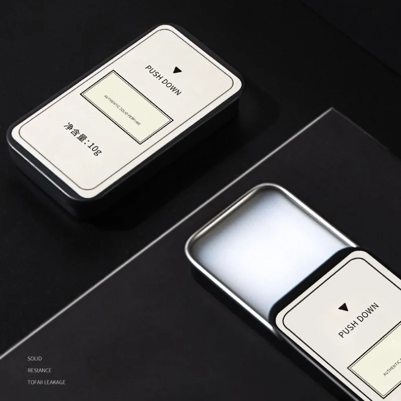 

Unisex Solid Perfume Balm Iron Box Easy To Carry Body Fragrance Alcohol-free Aroma Deodorant Scented Fragrance