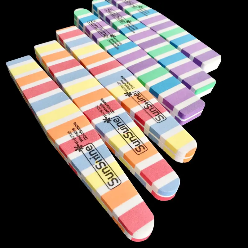 

10pcs/bag Nail File Buffer Sponge Rhombus Double Side Nail files buffer 100/180 Polishing Grinding Manicure Pedicure Nail File