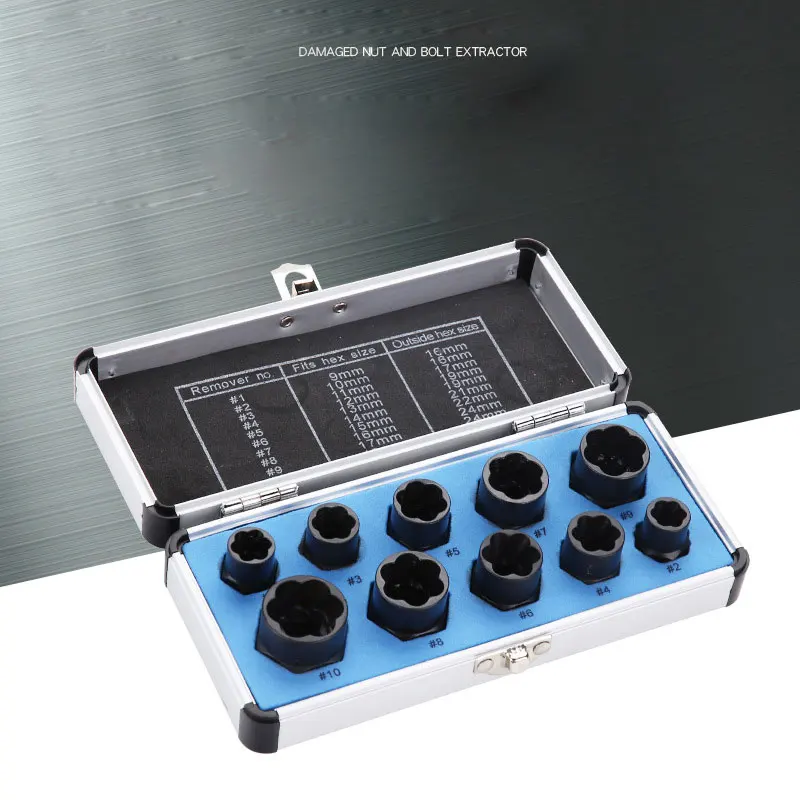 

Набор инструментов для удаления поврежденных болтов и черных гаек, 10 шт./компл.