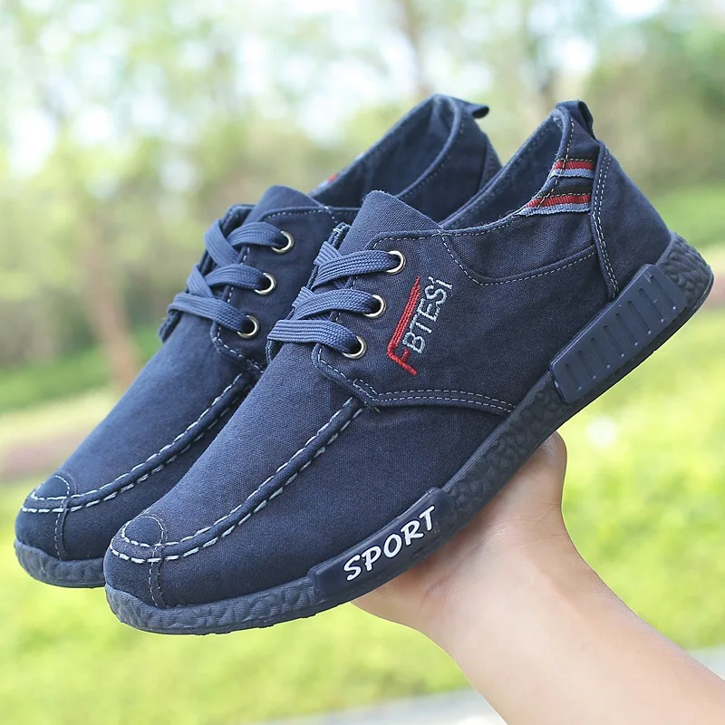 Тканевая парусиновая обувь в стиле Старый Пекин Мужская Осенняя модная для папы