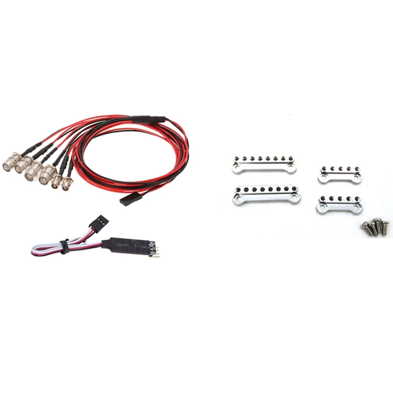 

6 светодиодный светильник комплект 2 Белый 2 красный 2 синий с 3CH лампа Управление Панель с башня амортизатора кронштейн Наборы