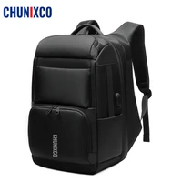 chunixco men anti theft travel backpack for men usb charging laptop bag fashion water repellent rucksack backpacks male mochila
