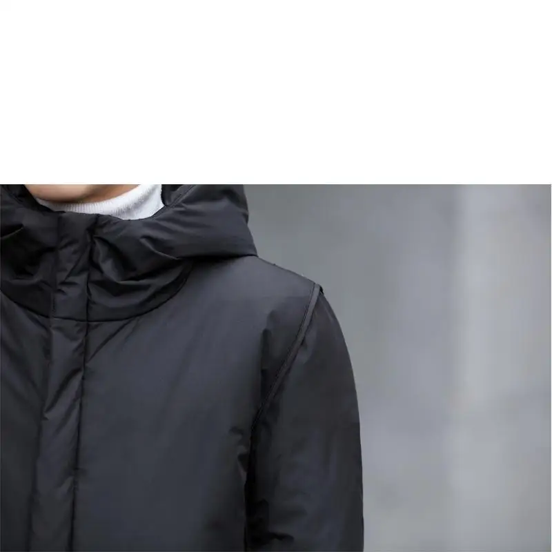 Новинка толстый зимний мужской белый пуховик брендовая одежда черное серо-белое