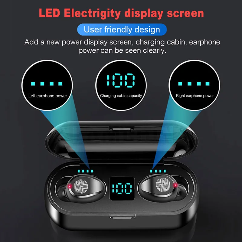 TWS беспроводные Bluetooth наушники 5 0 спортивные вкладыши Спортивная гарнитура с