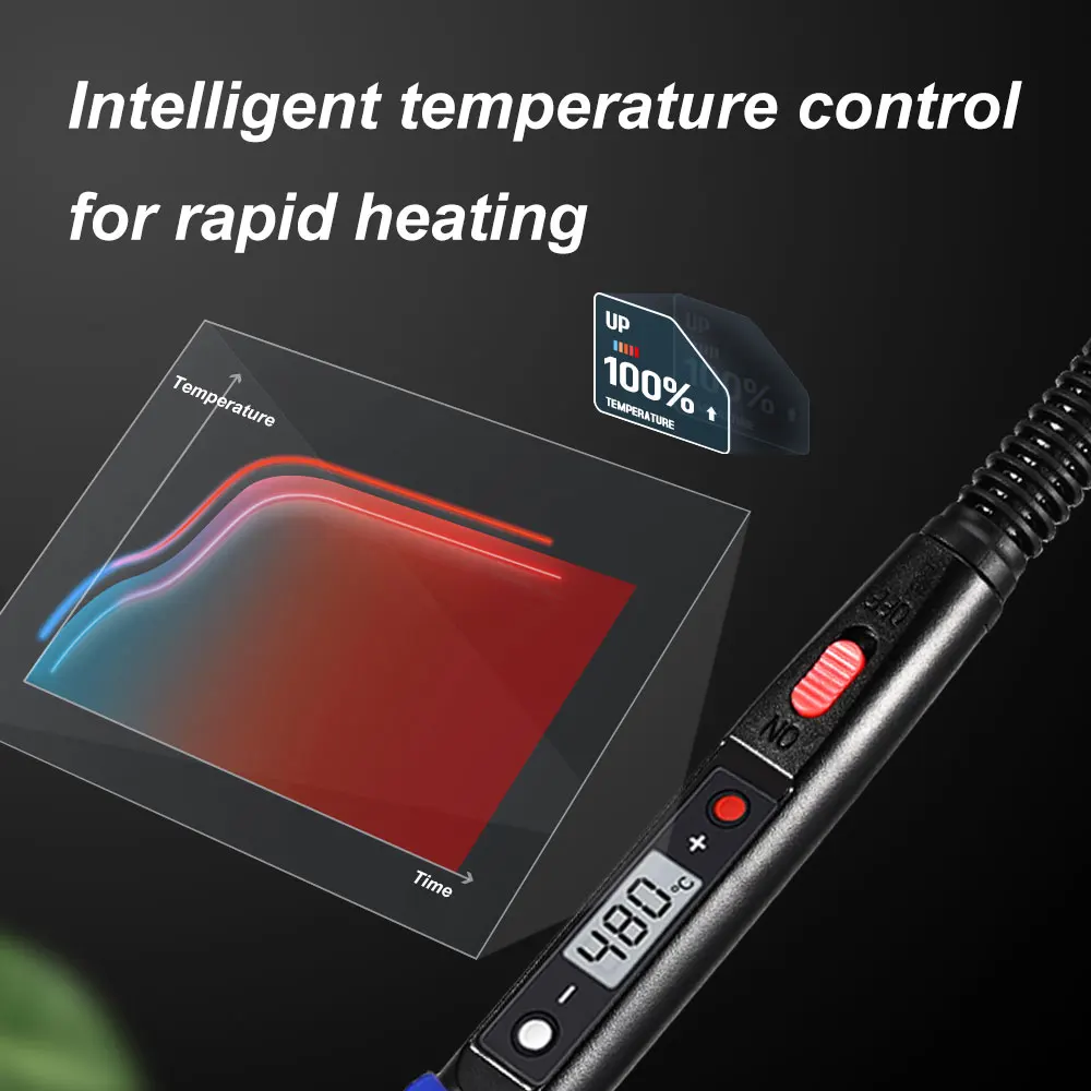 Паяльник Outmotd Электрический с регулировкой температуры и ЖК дисплеем 220 В 110 80