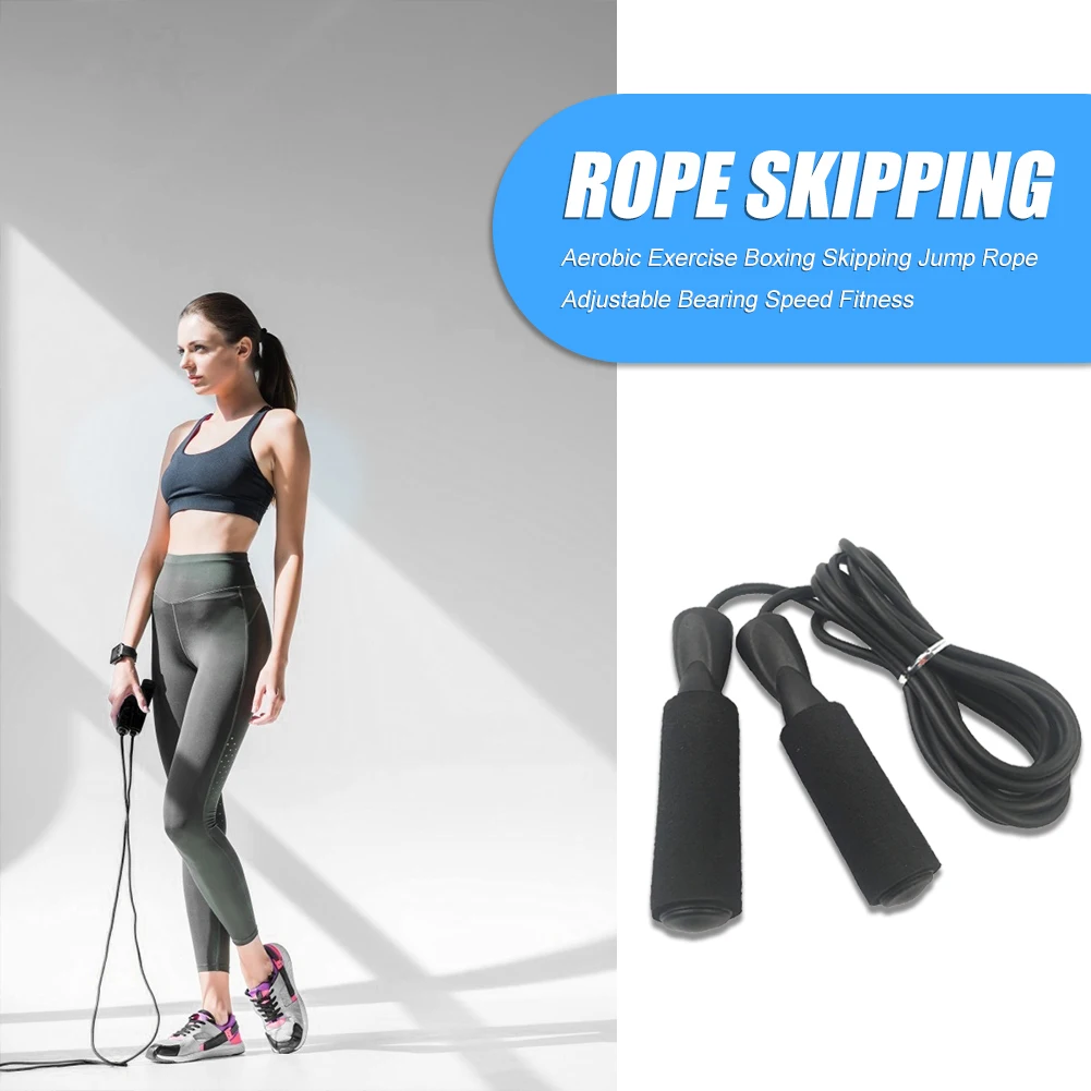 

Anti-scratch Jump Rope Non-slip Handle Adjustable Bearing Speed Skipping Rope Aerobic Exercise Agility Fitness Equipments