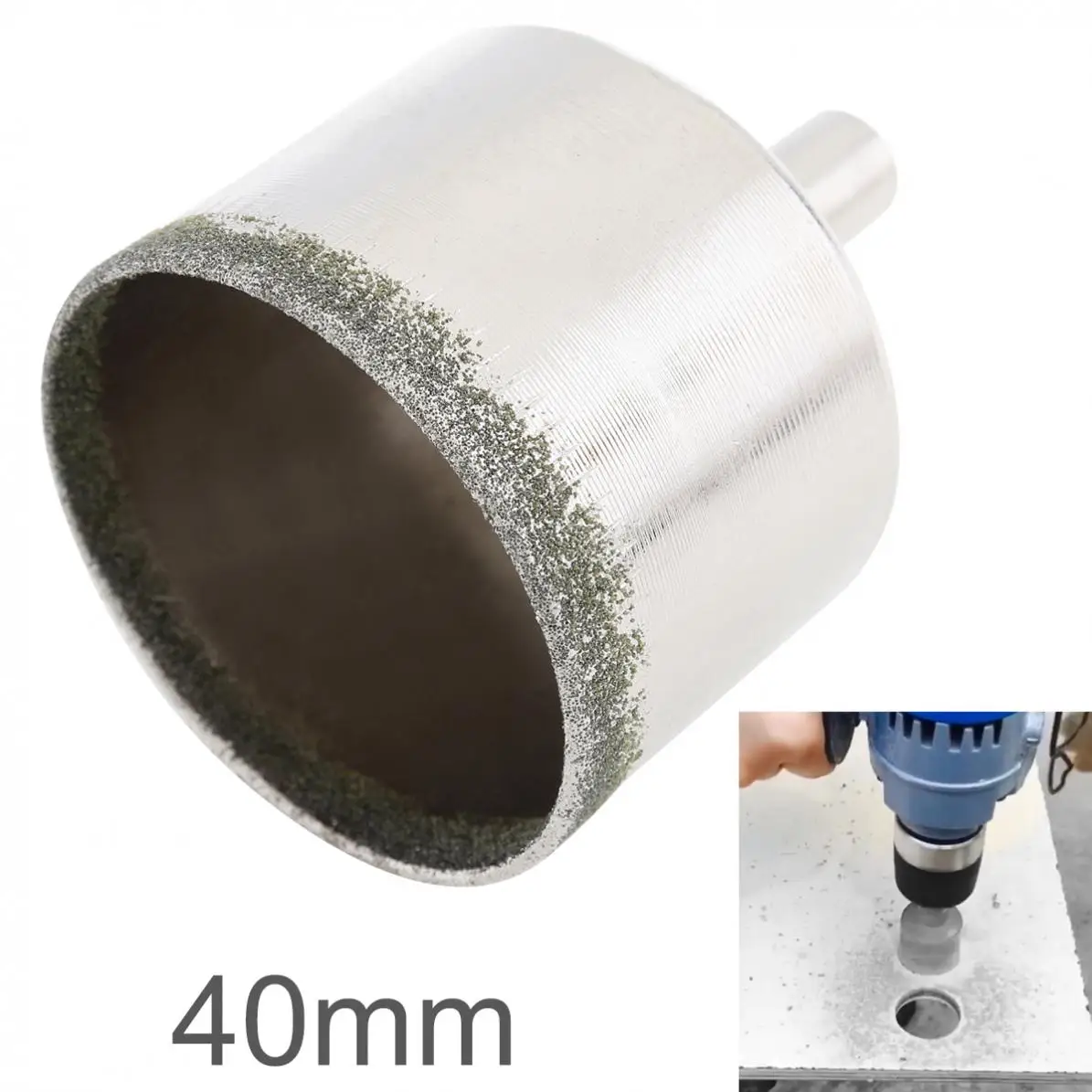 40 мм сверла Алмазное покрытие сердечник пила набор сверл инструменты стеклянное