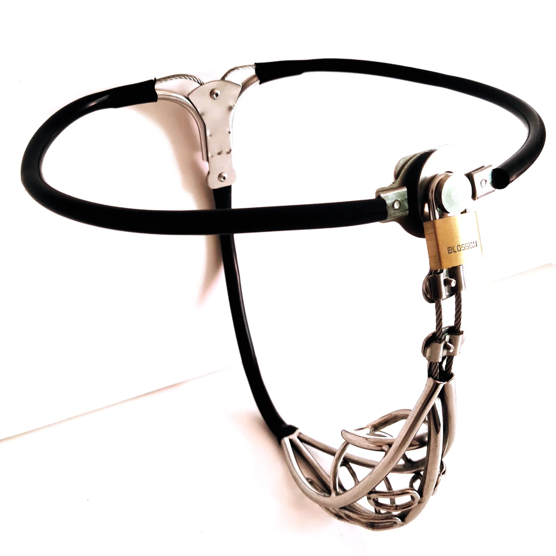 Новинка мужской Пояс верности из нержавеющей стали с вырезами регулируемые