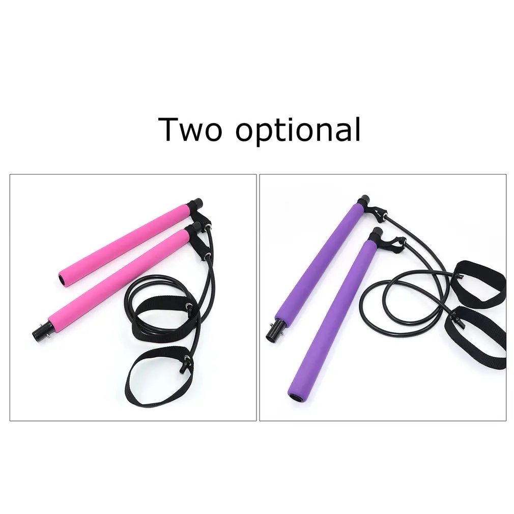 

Pilates Fitness Stick Lightweight Trainer Pilates Bar Stick with Resistance Band for Gym Home Fitness Sports Body Workout