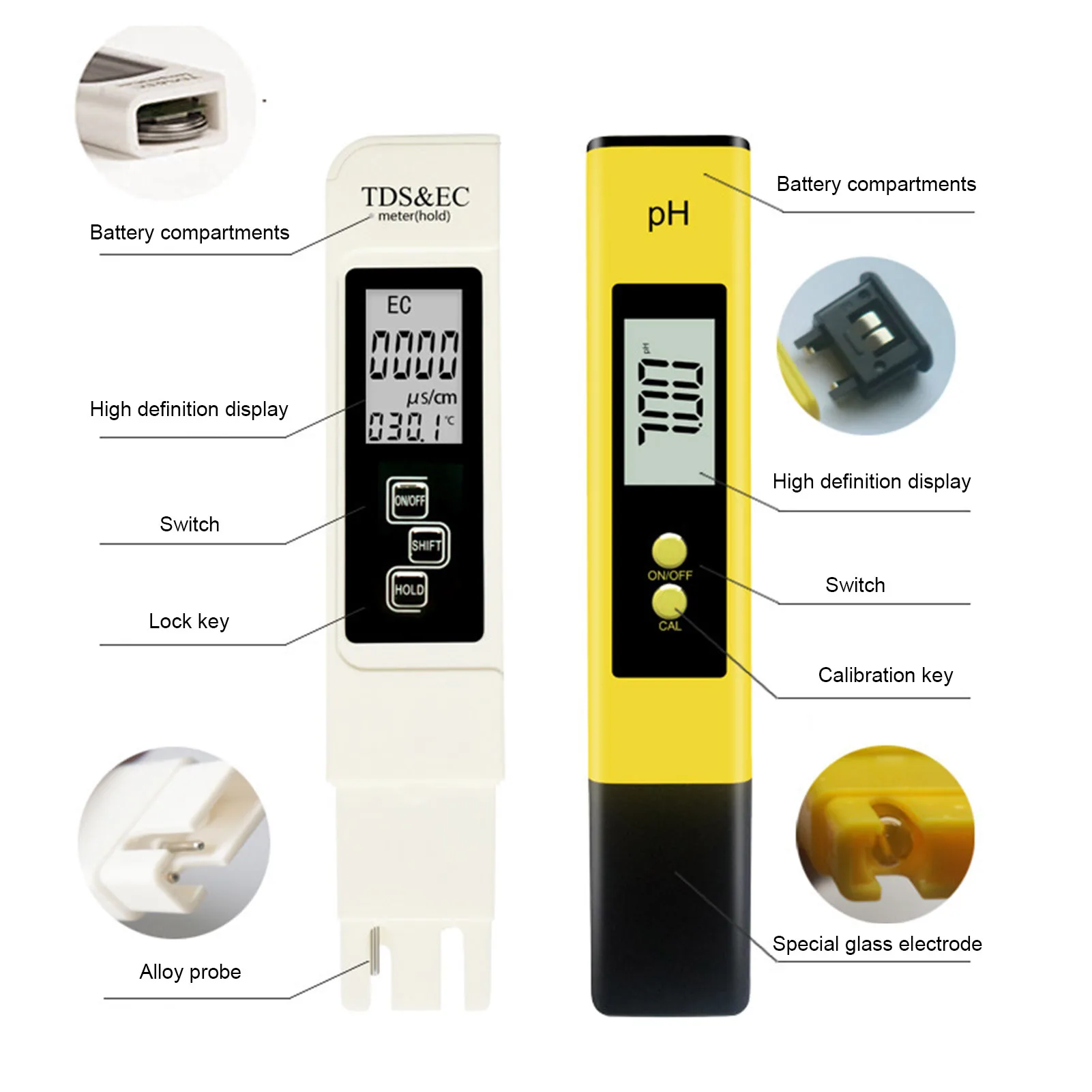 PH Acidometer датчик качества воды значение Тесты продукция EC и TDS проводимость Тестеры
