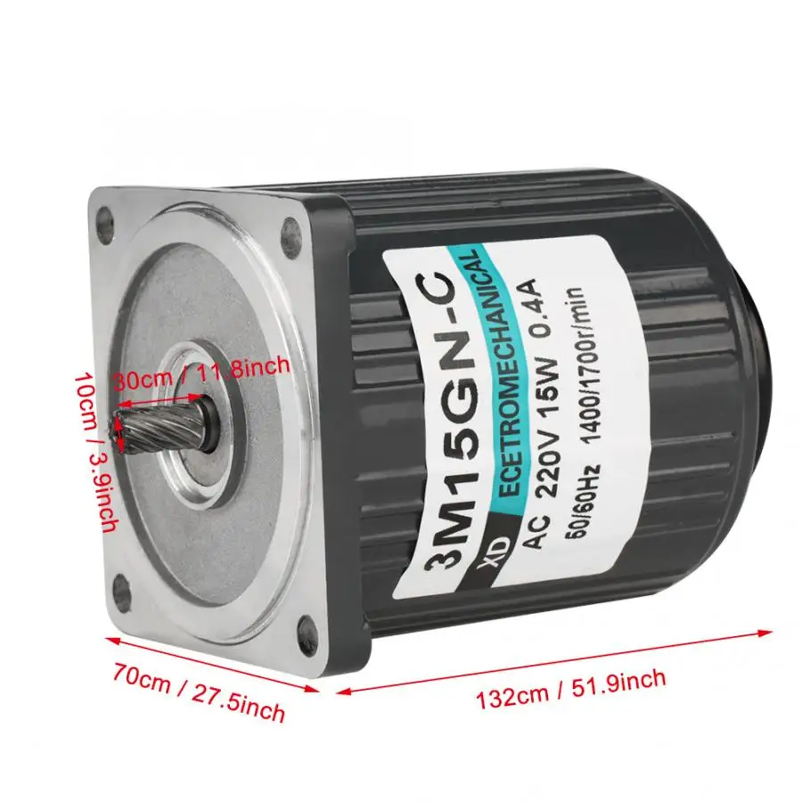 220V AC 15W мотор-редуктор CW/CCW большой момент силы низкая скорость металлический мотор-редуктор