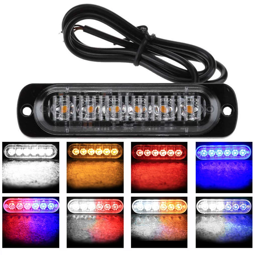 

6LED Car External Lights 12V/24V 6 SMD LED Auto Car Bus Truck Tow Lorry Side Marker Indicator Light Trailer Rear Warning Lamp