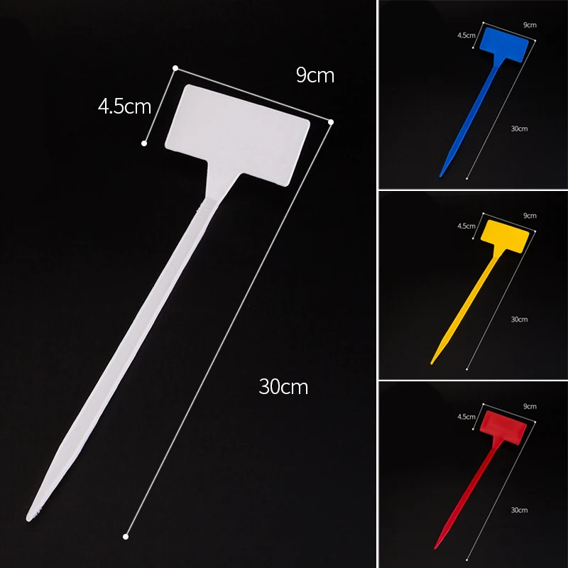 

Tray Plant Labels Stick Nursery Garden Tools T-type Plastic Yard Stake Plant Tags DIY Upturned Pro Top