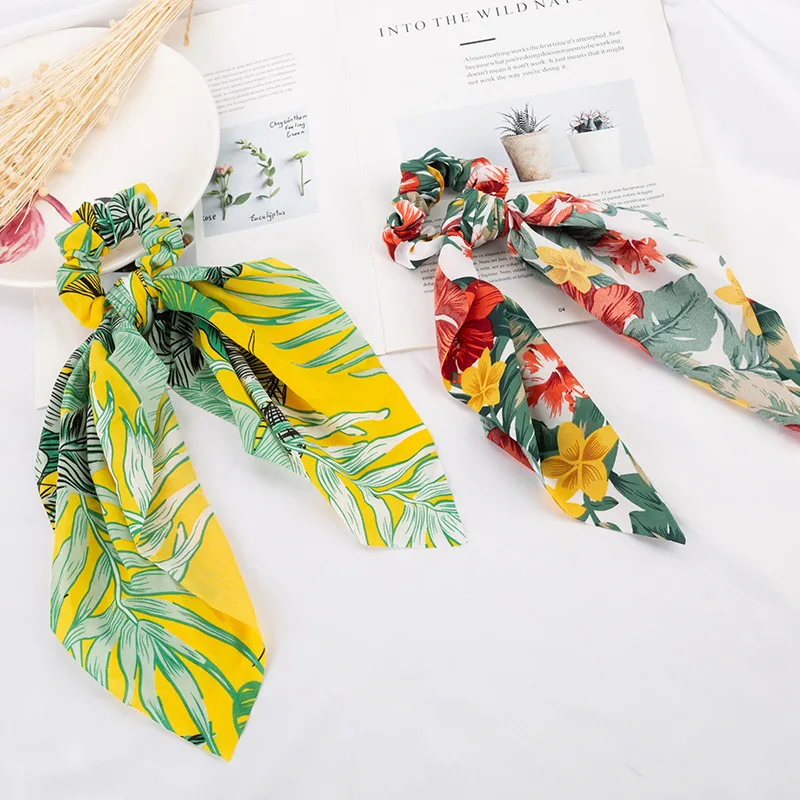 Новые женские резинки для волос желтые эластичные аксессуары девочек держатель