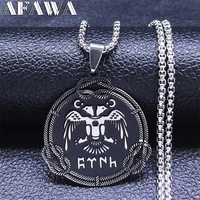 2022 stainless steel viking double headed eagle chain necklaces statement necklace jewlery cadenas de acero inoxidab n3697s02