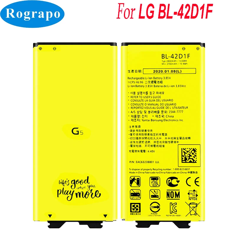 Новый Полный 2800 мА/ч BL 42D1F Замена Батарея для LG G5 VS987 US992 H820 H840 H850 H830 H831 H868 F700S F700K H960