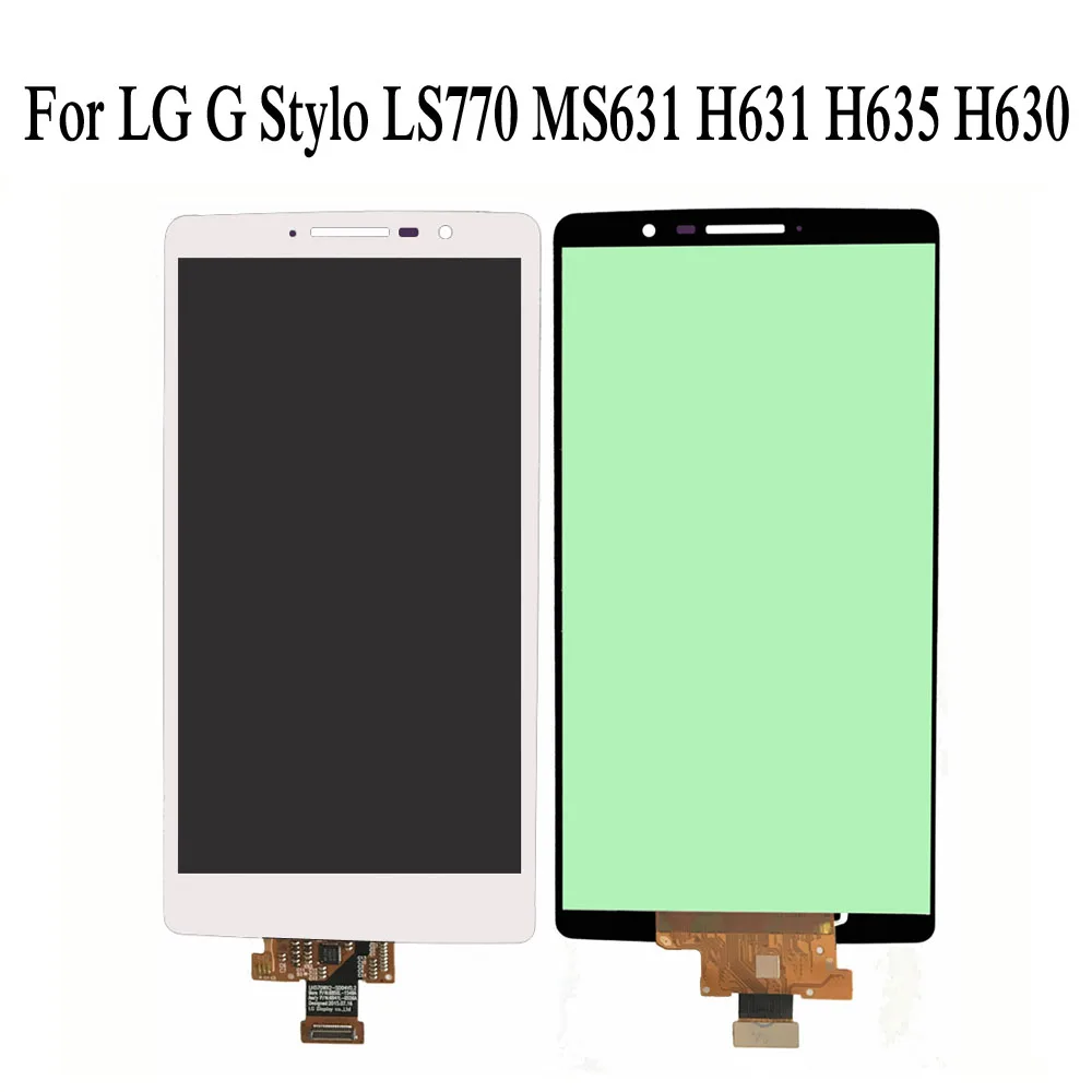 Стилус для LG G4 H635 H630 H540T H630D H635A H635C ЖК-дисплей Дисплей кодирующий преобразователь сенсорного экрана в сборе для мобильного телефона LG G Stylo LS770 MS631 H634 - Цвет: Big ic White LCD