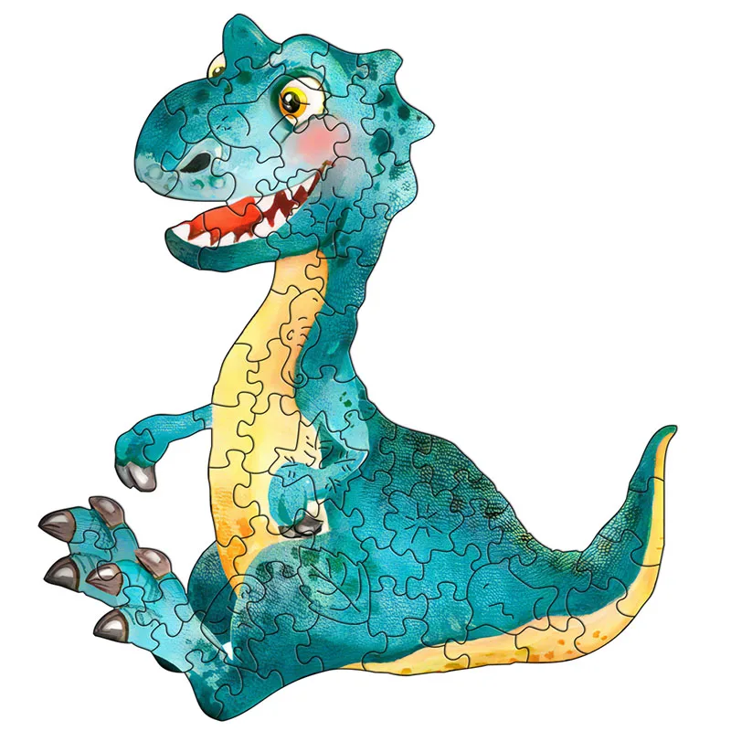 

Пазлы деревянные в форме инопланетянина, синий, милый дракон, 100, 200, 300 шт.