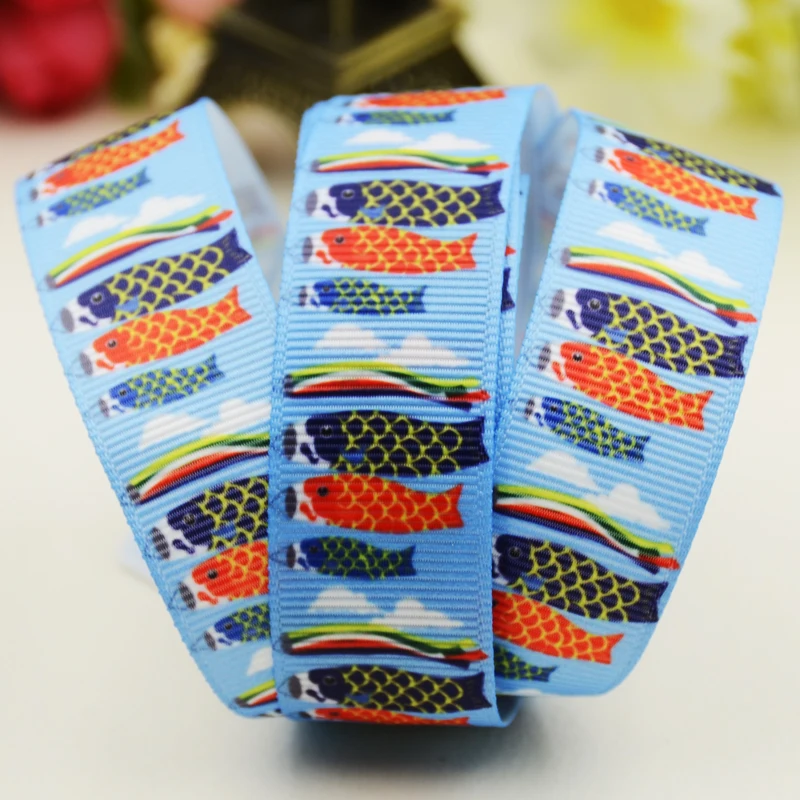 

22 мм 25 мм, 38 мм, 75 мм коинобори мультфильм печатных Grosgrain ленты вечерние свадебные украшения 10 ярдов X-03224