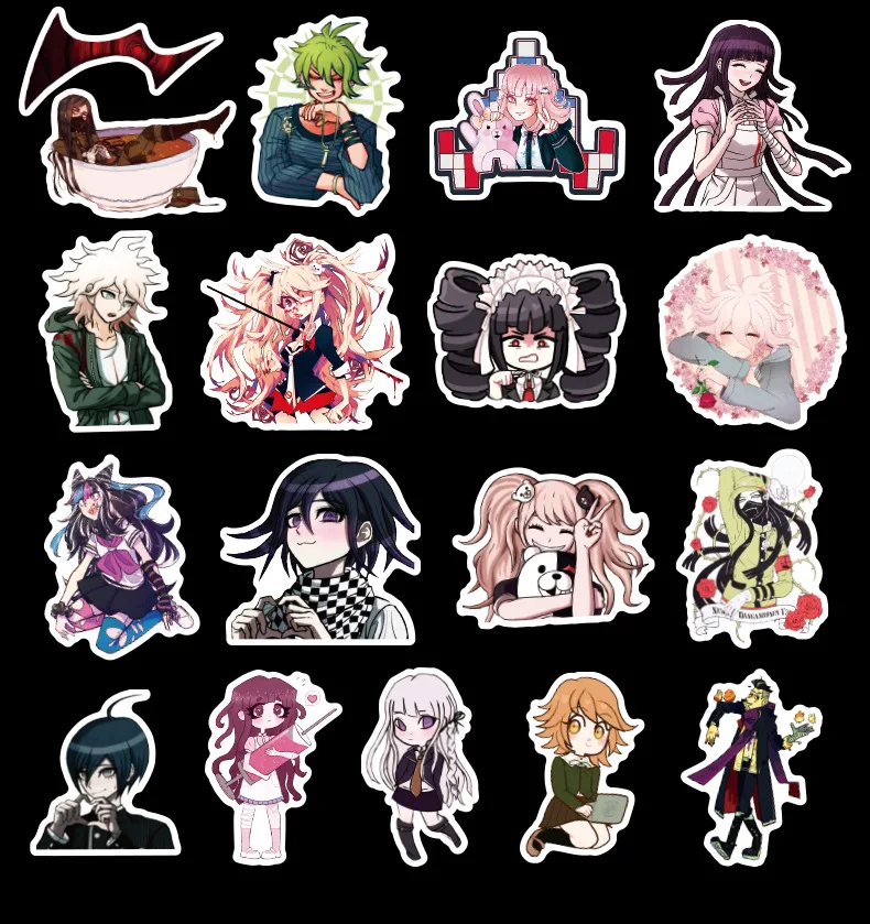 50 шт. смешанные Danganronpa наклейки из игры DIY сноуборд ноутбук багаж холодильник