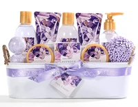 lavender scent spa gift basket for women 12pcs bath body set mothers day valentineholidaybirthday gift