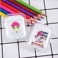 japanese anime the disastrous life of saiki k earphone case for airpods 1 2 3 pro silicone wireless bluetooth earphone box cover