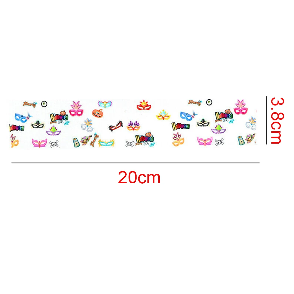 10 Pcs/pack DIY Halloween Nail Art Stickers Accessories Fashion Glitter Star Home Tool Decorations Pumpkin Skull Foils Transfer | Красота и