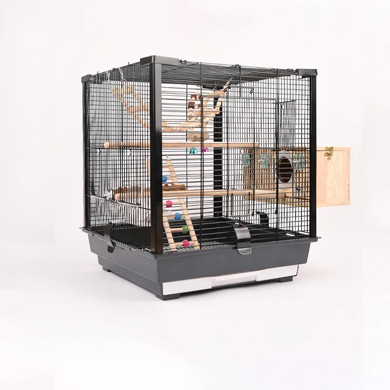 

Stainless Steel Bird Cage Big Square Hamster Bird Breeding Box Bird Cage Parrot Accessories Chassis Nid Oiseaux Parrot House
