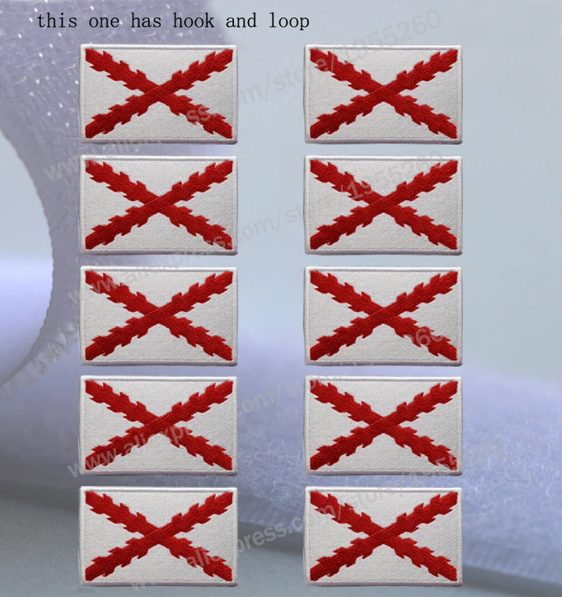 Оптовая продажа десять штук испанский национальный флаг Креста бордового цвета