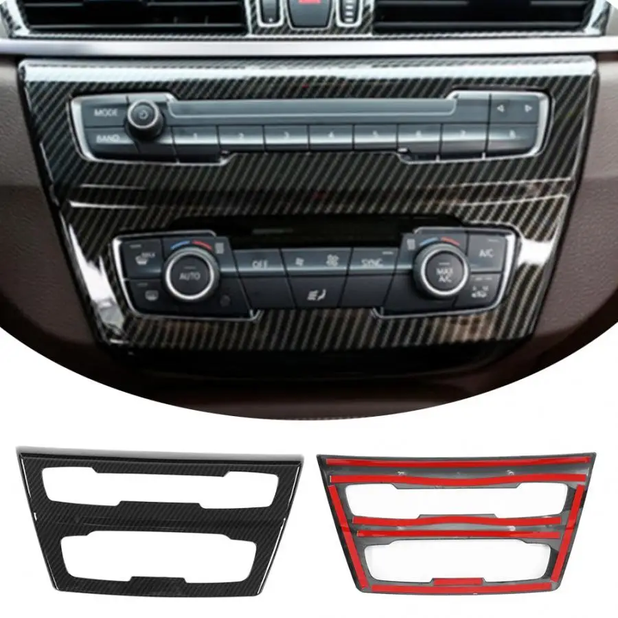 Carbon Fiber Style ABS Car Interior Center Console CD Panel Trim Cover Frame for BMW X1 F48 2016 2017 2018 2019 Accessories | Автомобили и